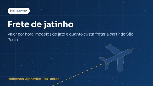 Frete de jatinho – Valor por hora, modelos de jato e quanto custa fretar a partir de São Paulo