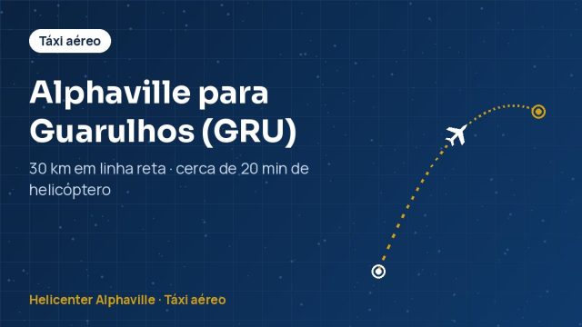 Rota de táxi aéreo de São Paulo para Guarulhos (SP)