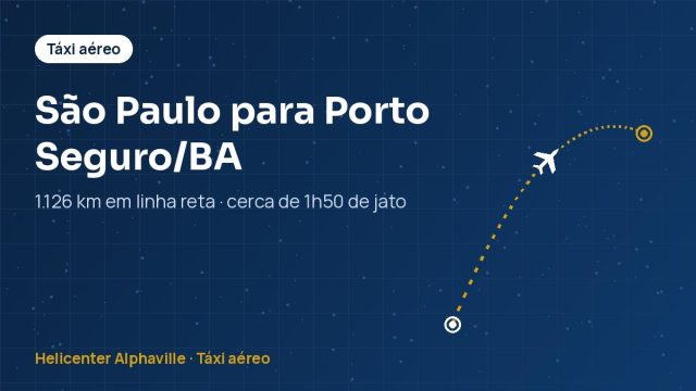 Rota de táxi aéreo de São Paulo para Porto Seguro (BA)