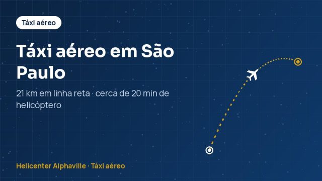 Táxi aéreo de helicóptero em São Paulo